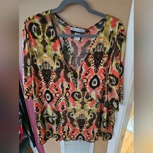 Stephan & Casey Short Sleeve Top SZ 2X